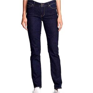 Eddie Bauer Women's Slightly Curvy High Rise Slim Straight